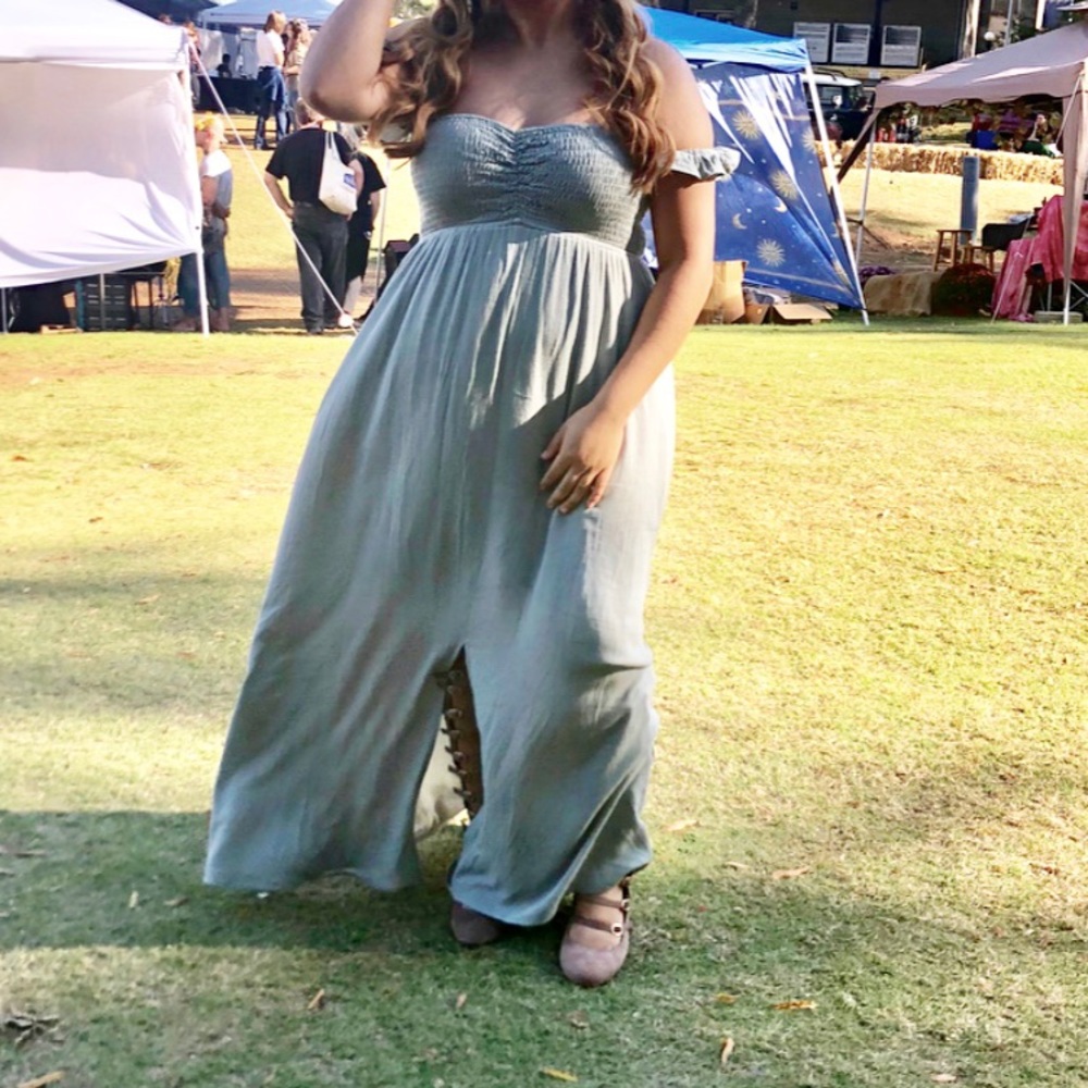 Smocked Maxi Dress- Sage